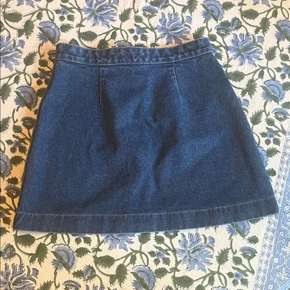 American Apparel Dark Blue A-Line Skirt - Picture 3 of 3